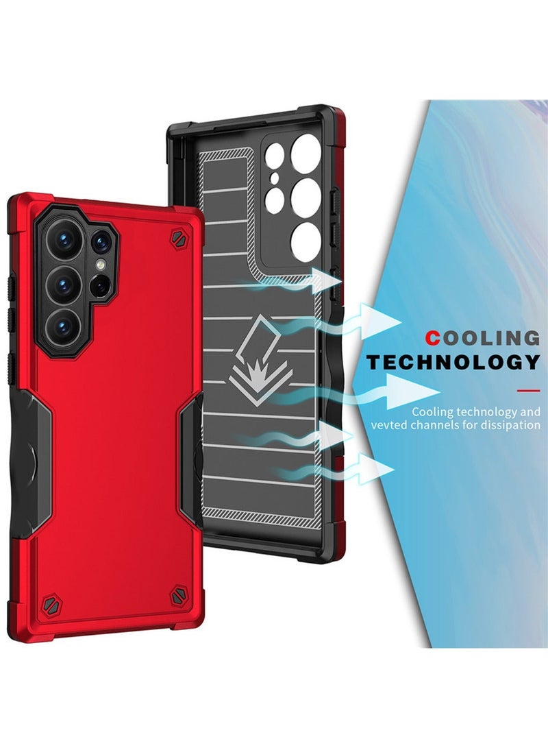 X-level Samsung Galaxy S24 Ultra Case Cover Rugged Military Support Wireless Charging Shockproof Camera Len Protection Anti-scratch Comfortable Touch Feel Hard Back Cover Phone Accessories Protector - Image 3