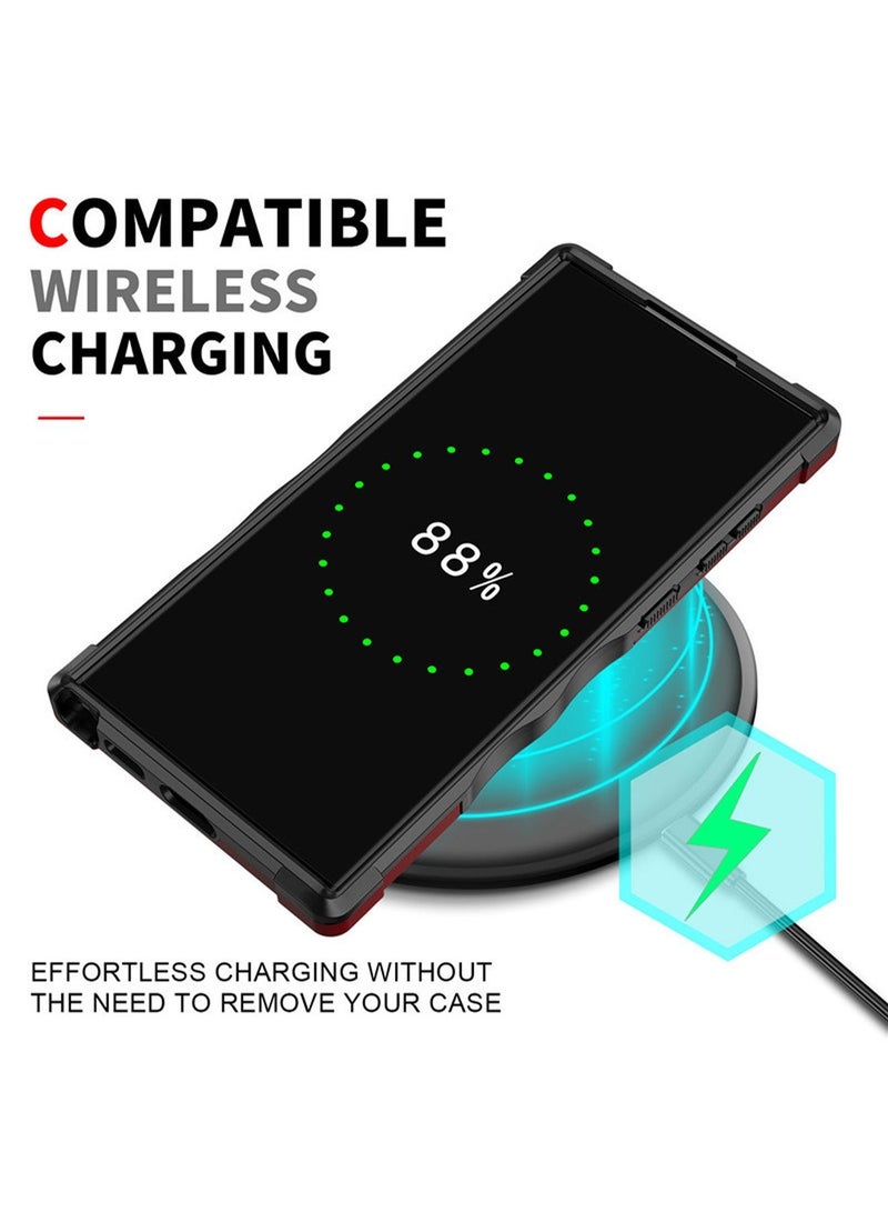 X-level Samsung Galaxy S24 Ultra Case Cover Rugged Military Support Wireless Charging Shockproof Camera Len Protection Anti-scratch Comfortable Touch Feel Hard Back Cover Phone Accessories Protector - Image 4