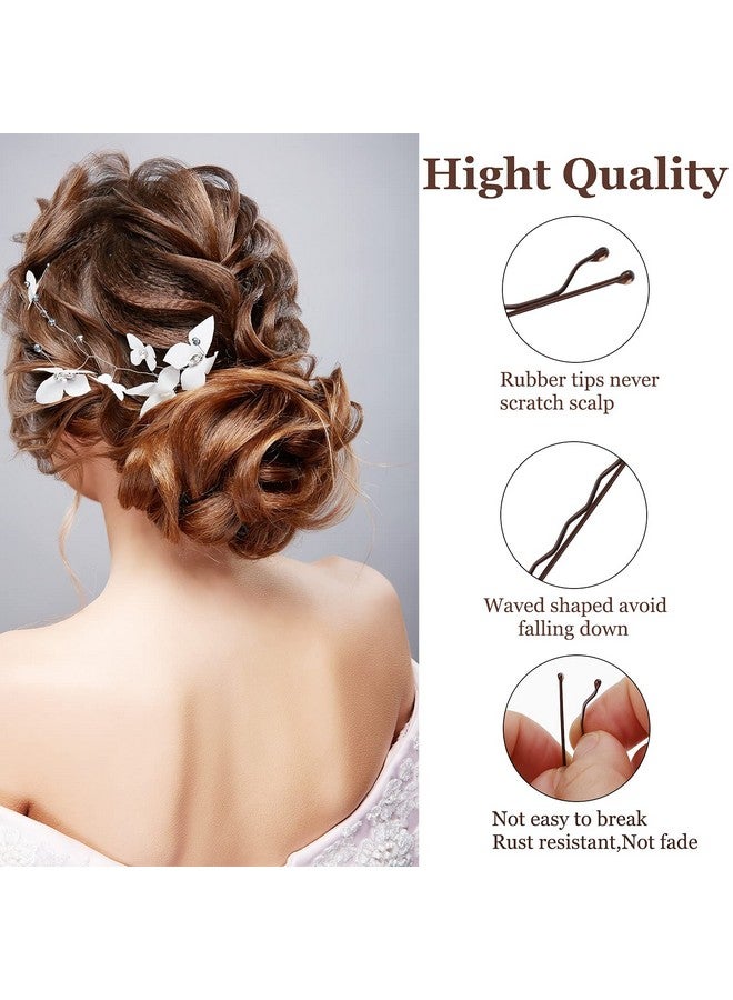 Laicky Bobby Pins 200Count Brown Hair Pins Hairpins With Box For Women Lady Girls Kids Hair Pin Invisible Wave Hairgrip Barrette Hairclip Bulk Hair Accessories (Brown2.2 Inch) - Image 3