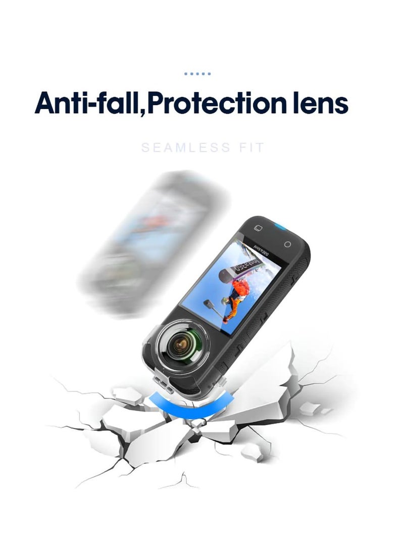 KASTWAVE Lens Guard for Insta360 X3, Quick-Detach Transparent Water-Proof Shockproof Transparent Cover, Free of Disassembly, Shooting Protective Cover, Lens, Dust-proof, Scratch-Proof and Drop-Proof Shell - Image 4