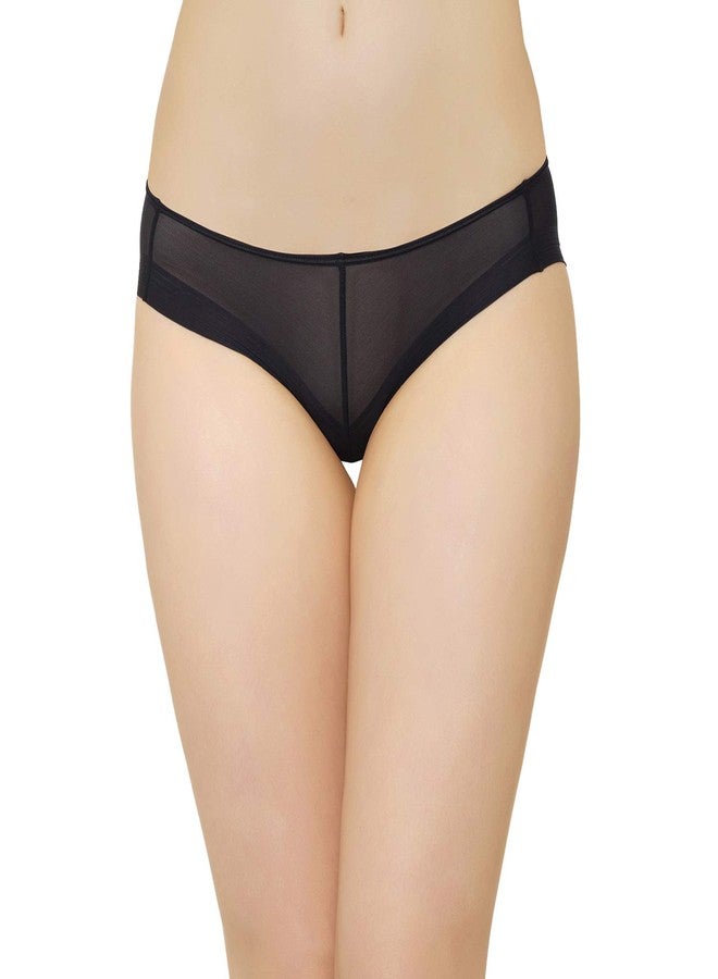 Wacoal Women’s Feel Free Sheer|Low Waist| Low Coverage|Seamless |Everyday Wear|Bikini Panty Black (L) - Image 1