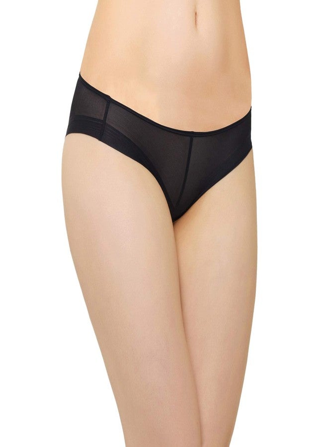 Wacoal Women’s Feel Free Sheer|Low Waist| Low Coverage|Seamless |Everyday Wear|Bikini Panty Black (L) - Image 3