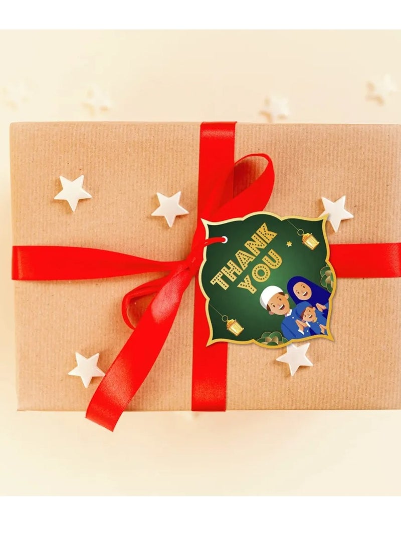 50 Pcs Thank You Tags for Ramadan/Eid (Green A), Thank You Tags, Eid Decorations, Ramadan Decorations, Tags for Ramadan Party, Eid Party Supplies - Image 3