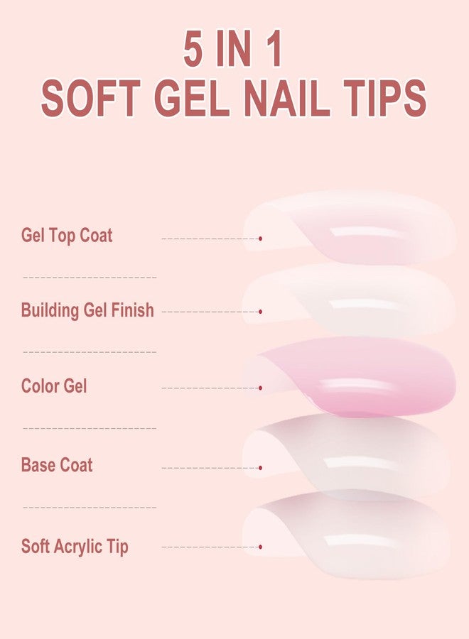 LuckForever 240pc Ombre Press on Nails Short Coffin Fake Nails with Tabs File, Coffin Nails Press ons Ombre Acrylic Nails Short Glue on Nails Full Cover False Artificial Fingernail Stick on Nails for Women - Image 3