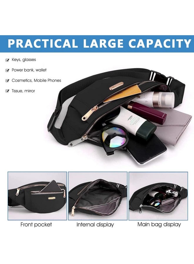 PALAY® Waist Bags for Women Girls with Adjustable Strap, Stylish Bumbag Chest Bag Waterproof Fanny Bag, Oxford Cloth Waist Pack Outdoor Hiking Running Travel - Image 4