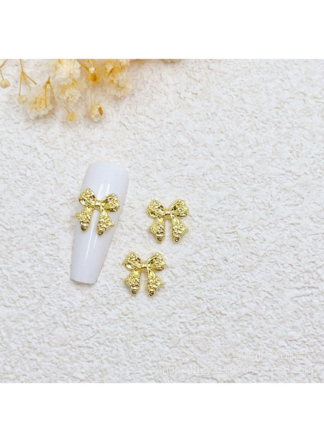 KACHIMOO 40pcs Bow Nail Charms Gold and Silver Nail Charms Bowknots Nail Art Charms Bow Charms for Nails Design - Image 4