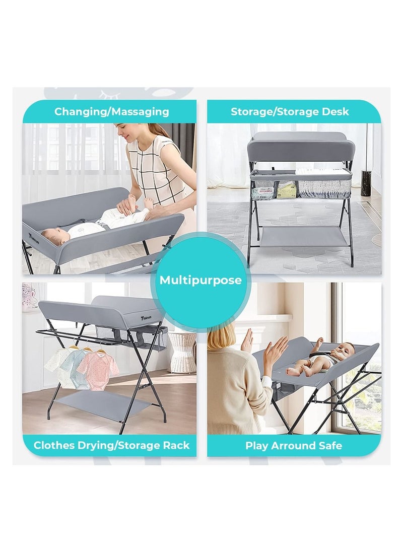 TEKNUM - Teknum 4-in-1 Diaper Changing Table Organizer - Grey - Image 1