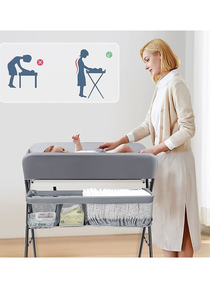 TEKNUM Teknum 4-in-1 Diaper Changing Table Organizer - Grey  - Image 5