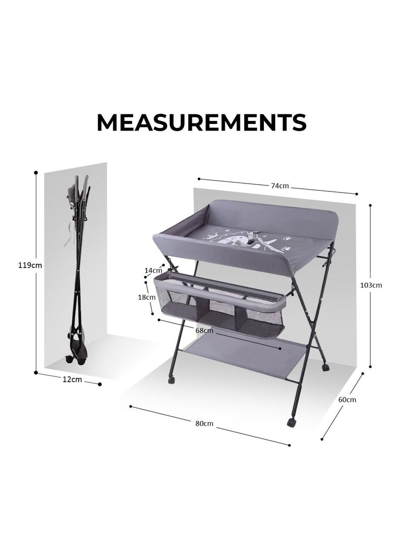 TEKNUM - Teknum 4-in-1 Diaper Changing Table Organizer - Grey - Image 1