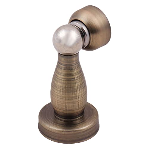Klaxon Glamour Stainless Steel Magnetic Door Stopper Catcher with Screw Fitting - Antique Finish - Image 1