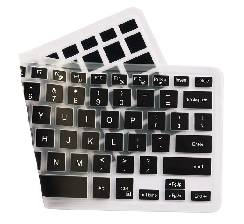 UHamn Keyboard Cover Compatible for Dell Inspiron 14 5481 5482 5485, Dell Inspiron 13 5000 7000 Series 5370 7375 7368 7378 7386, Dell Inspiron 15 5000 7000 Series i5568 7573 7569 (No Numeric Keypad)- Black - Image 4