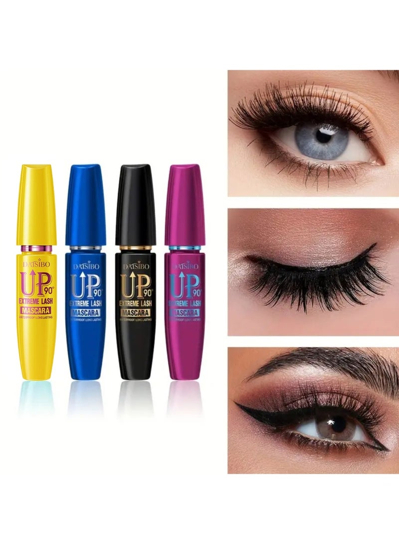 4-Pack 4D Mascara Set, Waterproof, Volumizing, Curling, Long-Lasting, Black Shades for All Skin Types - Image 1