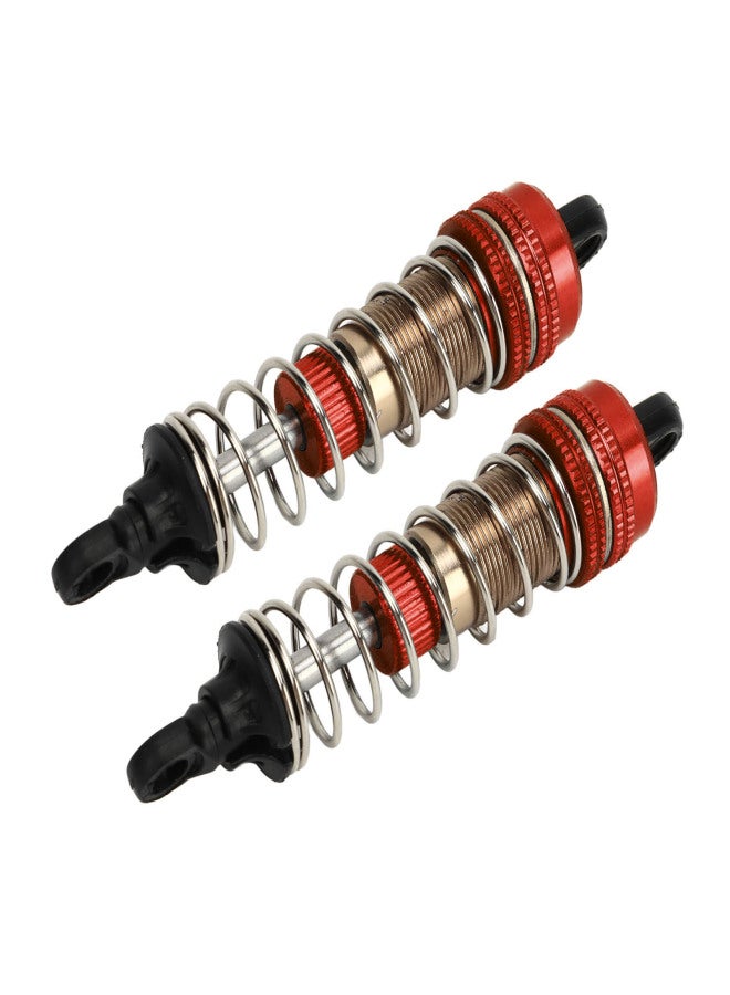 2 Pcs 76mm RC Car Hydraulic Shock Absorber Aluminium Alloy Oil Shock Damper for SCY 16101 16102 16103 16201 1/16 RC Car Red - Image 5