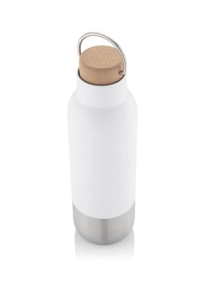 Hans Larsen Hans Larsen Eco Friendly Recycled Stainless Steel Premium Double Walled Vacuum Insulated Water Bottle 22oz with a Cork Lid Leak Proof and Carry Packed in a Gift Box