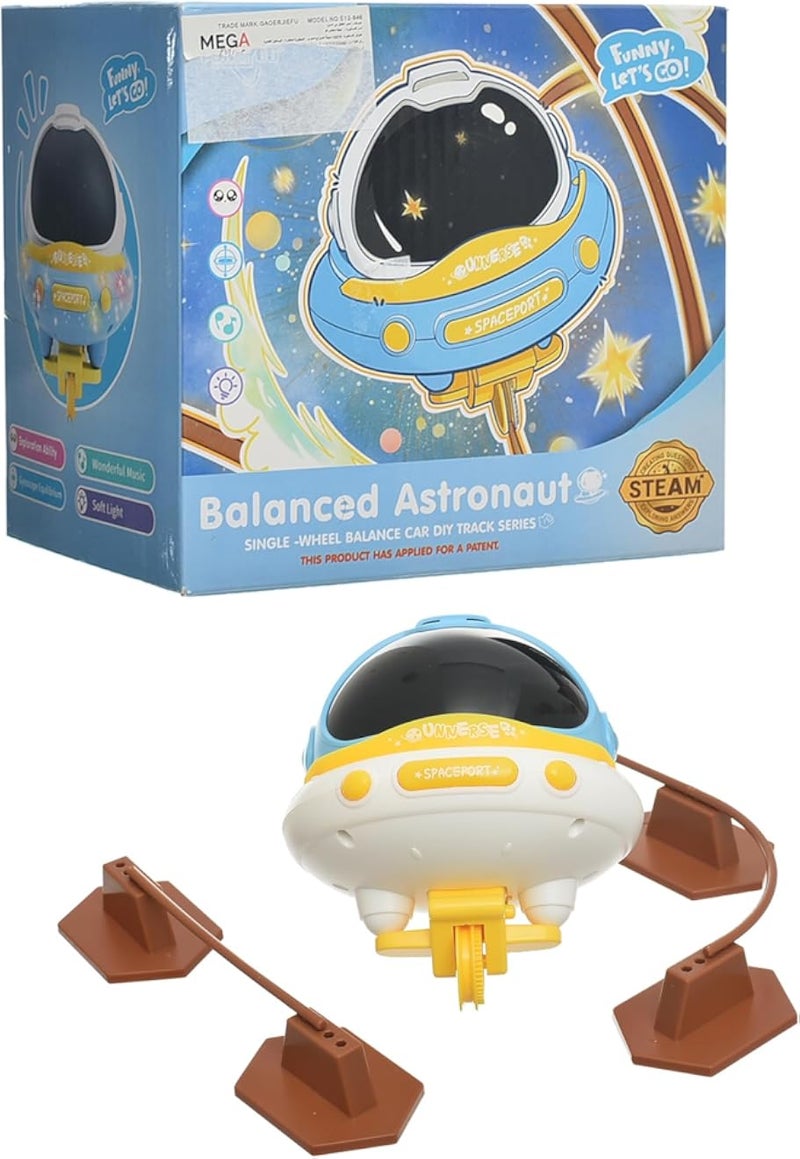 Battery-Operated Rail Balance Spaceman Toy with Lights and Music, Interactive Play for Space Adventures
