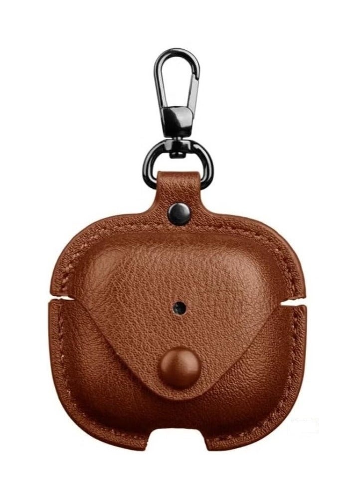 ELTRAZONE ELTRAZONE Case Compatible with AirPods 4 2024 – PU Leather with Keyring Included, Anti-Scratch Brown