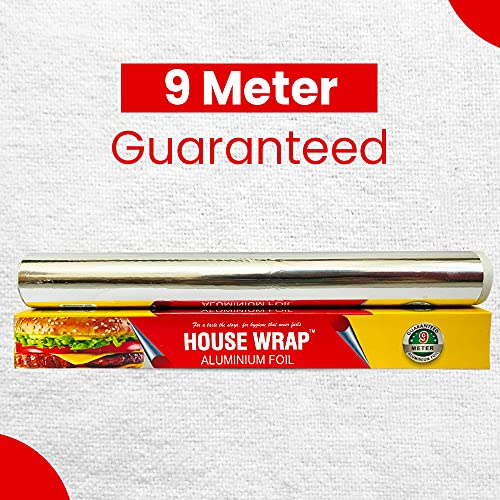 House Wrap Aluminium Foil Total 27 Meter for Food Packing, Cooking, Baking | Foil Paper for Food Wrap 11 Microns Thickness - Image 2