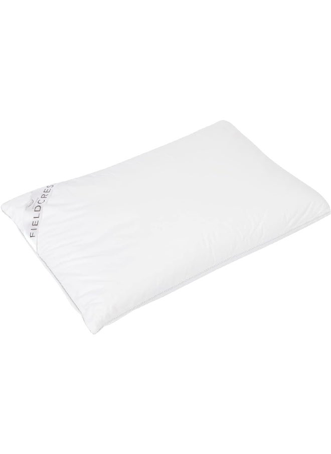Fieldcrest - Rectangular Feather Core and Washable Cotton Queen Pillow White 50 x 75 cm FC FPQ - Image 1