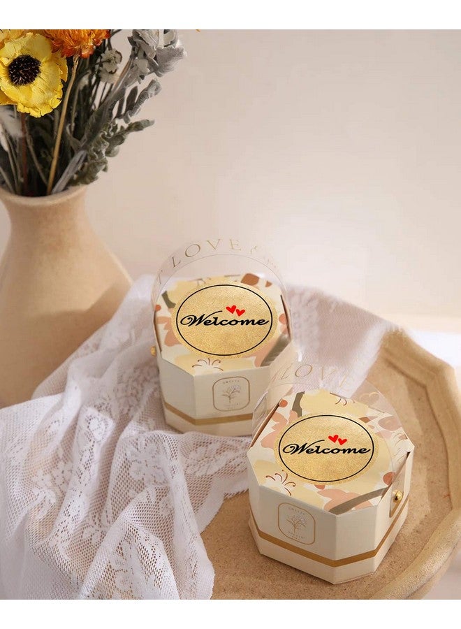 Besttile Kraft Welcome Stickerswedding Party Favor Bag Labels Invitation Card Envelope Seals For Bridal Shower Birthday Party2 Inch 160 Pcs Per Pack - Image 3