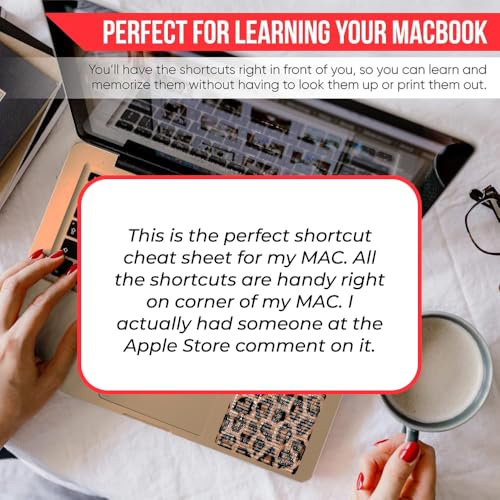 Synerlogic Mac OS Shortcuts Sticker | Keyboard Stickers for macOS | No-Residue Laminated Vinyl MacBook Cheatsheet for Laptop | MacBook Shortcuts 2025 (Leopard) - Image 4