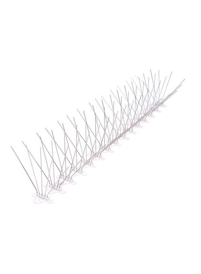 طارد طيور خماسي الدبابيس لا يتأثر بالأشعة فوق البنفسجية فضي 60x10x10سم
