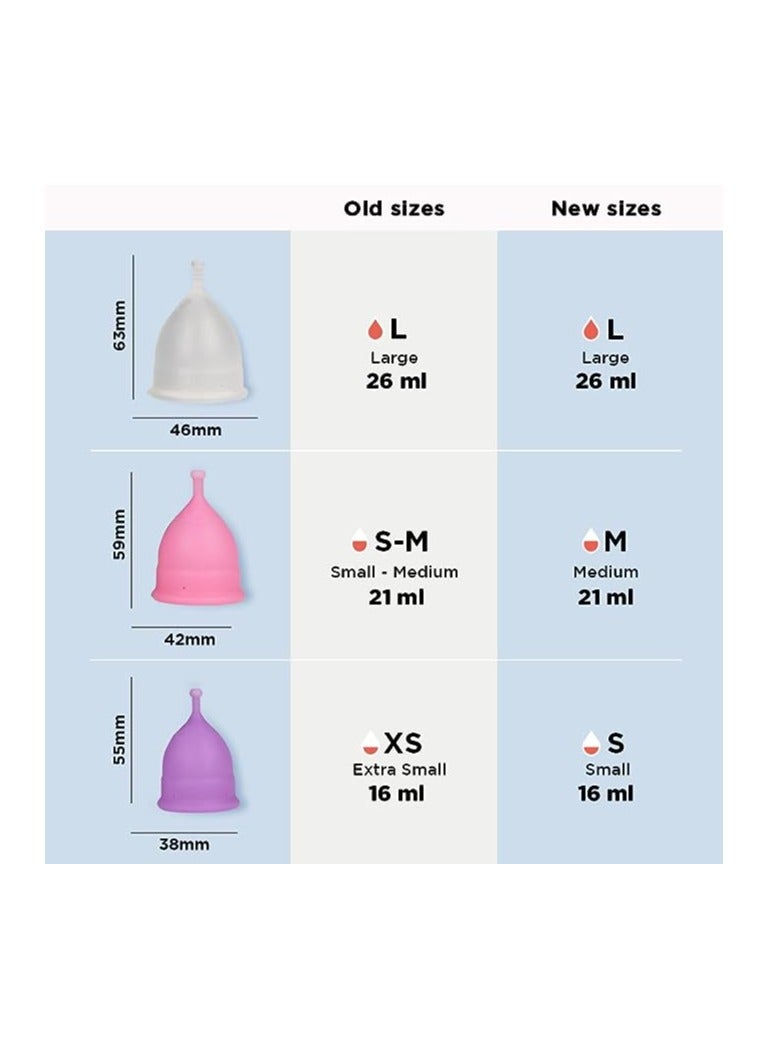 PEE SAFE PEESAFE Reusable Menstrual Cup for Women Medium Size with Pouch - Image 3