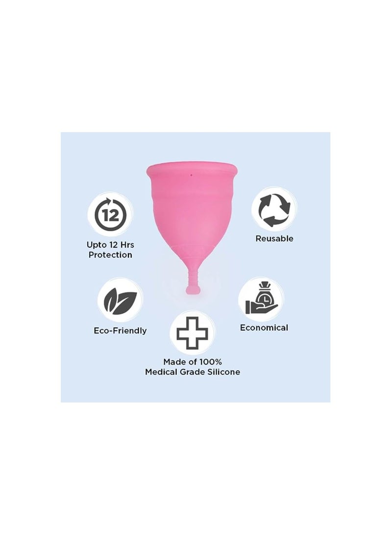 PEE SAFE PEESAFE Reusable Menstrual Cup for Women Medium Size with Pouch - Image 4