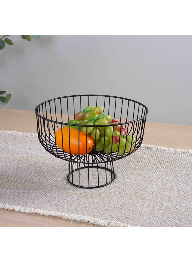 Pan Home Karen Metal Fruit Basket 28x13x19.5cm - Black - Image 4
