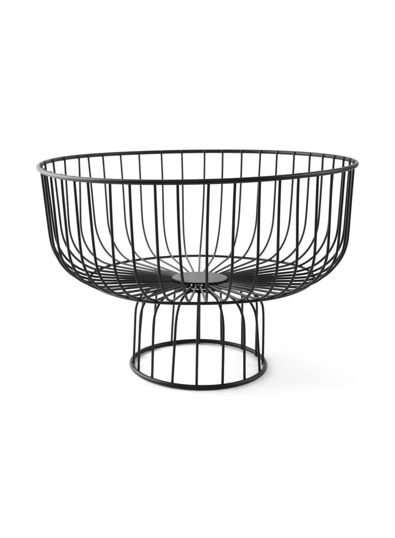 Pan Home Karen Metal Fruit Basket 28x13x19.5cm - Black - Image 1