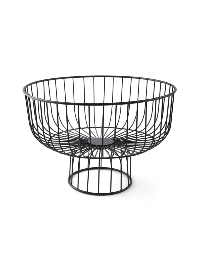 Pan Home Karen Metal Fruit Basket 28x13x19.5cm - Black - Image 2