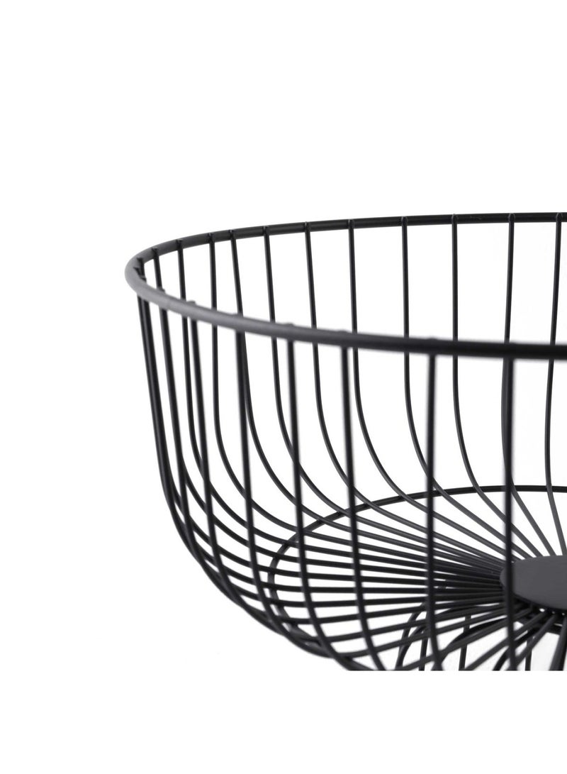 Pan Home Karen Metal Fruit Basket 28x13x19.5cm - Black - Image 3