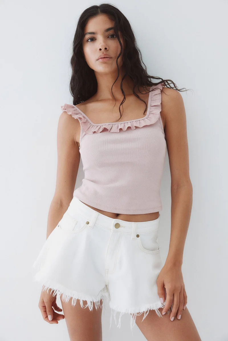 H&M Frill-trimmed vest top