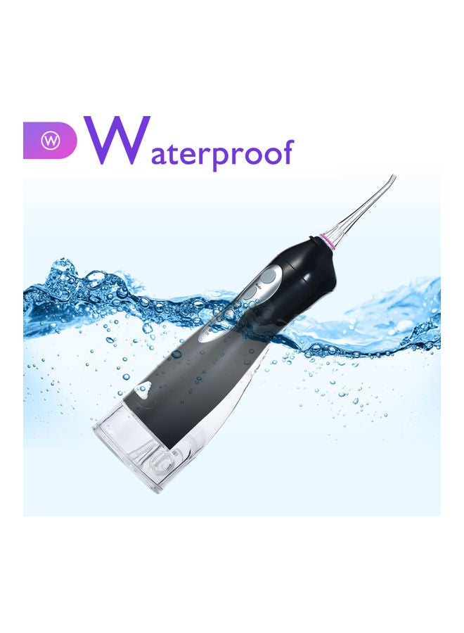 6-Piece USB Rechargeable Water Flosser Oral Irrigator Set Black/White/Blue - Image 4