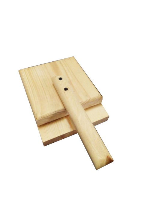 Wood press for rolling out the dough