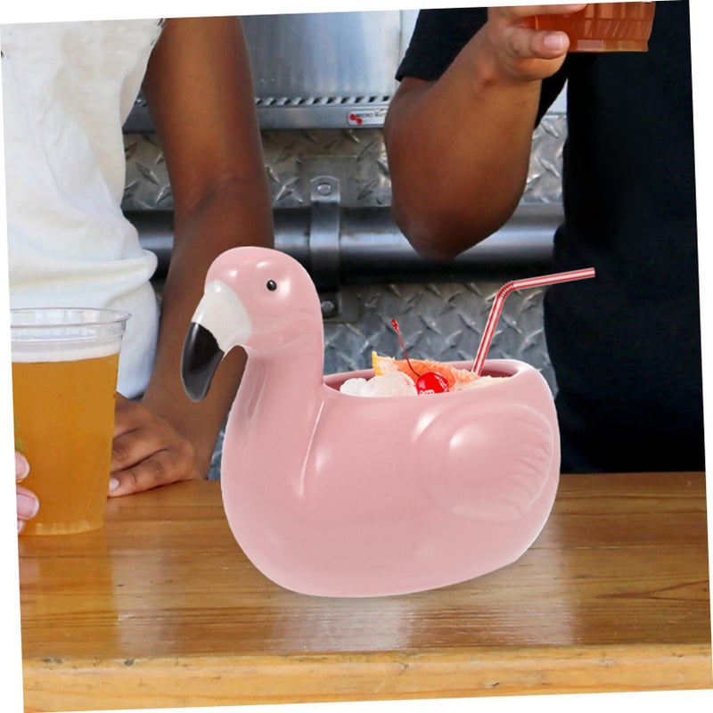 Flamingo Shaped Ceramic Cocktail Cup Lovely Party Mug for Hotel Kitchen - Image 4