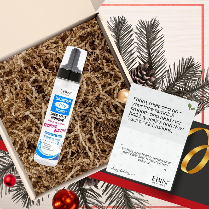 EBIN NEW YORK Wonder Lace Bond Melt Mousse 6.08 Fl Oz Sports Edition For Lace Wig Application & Styling â€“ Strong Hold Mousse â€“ Rosemary Mint for Oil Control â€“ Castor Oil & Biotin for Nourished Hairlin - Image 3