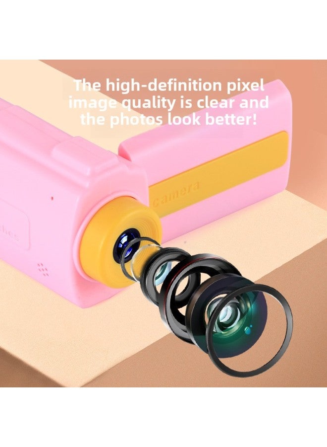 Generic High-definition Kidsren's Handheld DV Camera Digital Camera Toy Gift Machine DV Model-Body Color:Yellow  - Image 3