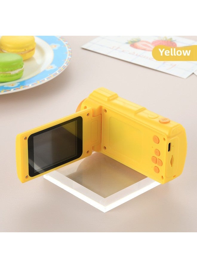Generic High-definition Kidsren's Handheld DV Camera Digital Camera Toy Gift Machine DV Model-Body Color:Yellow  - Image 1
