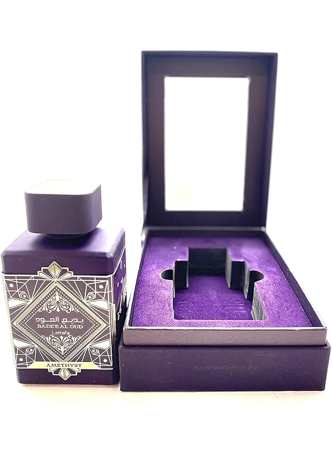 Lattafa Bade'E Al Oud Amethyst For Unisex Eau De Parfum Spray 3.4 Ounce
