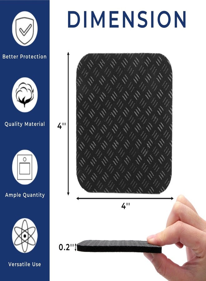 Nagpew 12 Pieces Treadmill Mat Pads, 4'' x 4'' x 0.2'' Non Slip Exercise Equipment Mats with Double-sided Silicone Coating, Anti-vibration Bike Mat for Hard Wood Carpet Floors, Walking Pad - Image 2