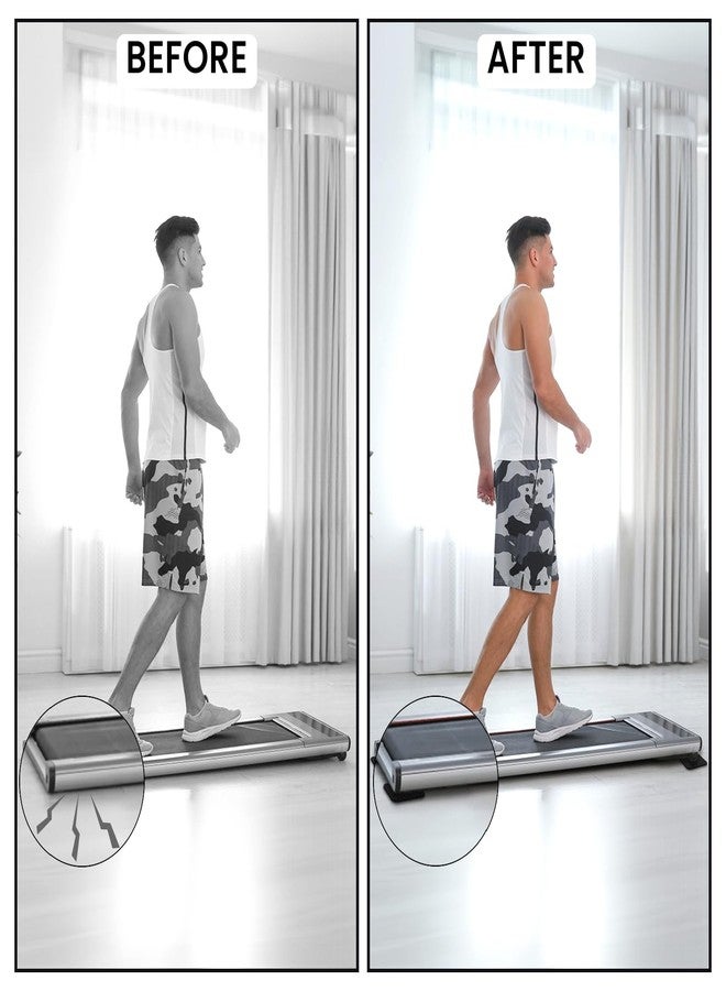 Nagpew 12 Pieces Treadmill Mat Pads, 4'' x 4'' x 0.2'' Non Slip Exercise Equipment Mats with Double-sided Silicone Coating, Anti-vibration Bike Mat for Hard Wood Carpet Floors, Walking Pad - Image 4