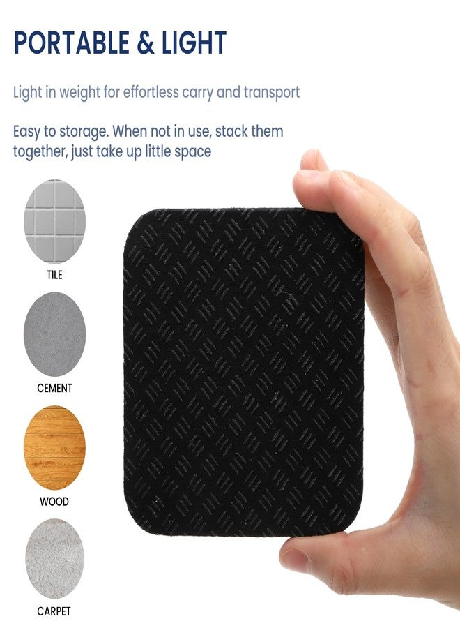 Nagpew 12 Pieces Treadmill Mat Pads, 4'' x 4'' x 0.2'' Non Slip Exercise Equipment Mats with Double-sided Silicone Coating, Anti-vibration Bike Mat for Hard Wood Carpet Floors, Walking Pad - Image 3