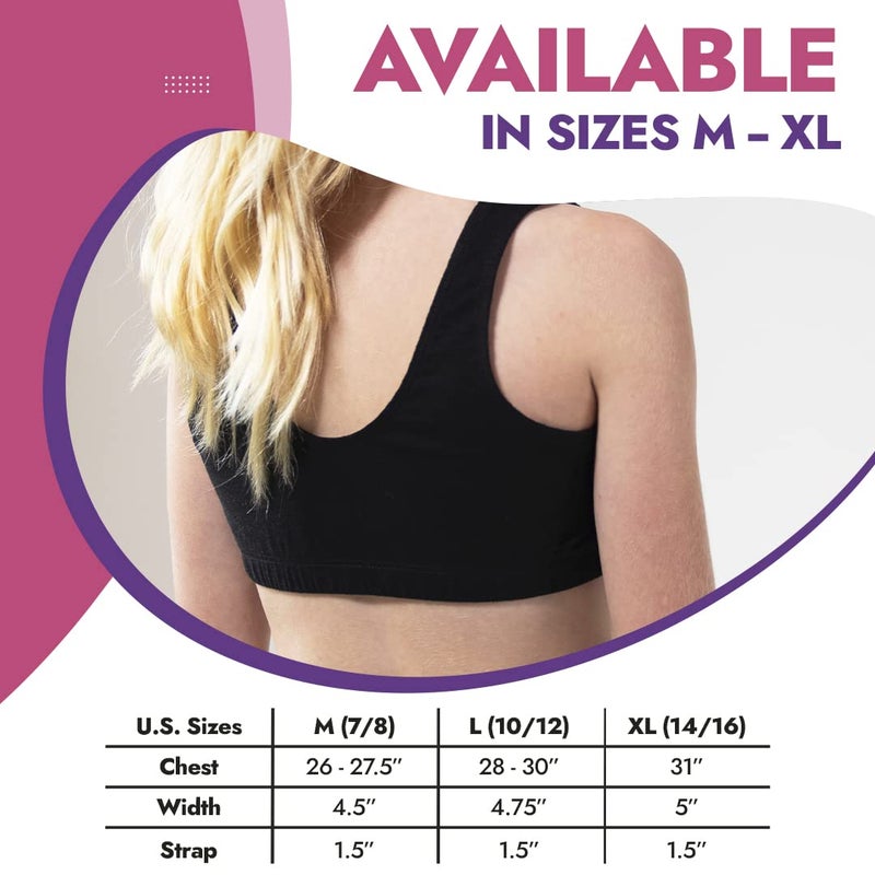 Popular Girls Sports Racerback Bra - Sports Bras. Training Bras for Girls & Teens 5pk - Image 5