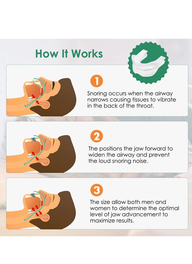 Excefore - Anti Snoring Device, Helps Stop Snoring Anti Snoring Mouthpiece, Snoring Solution Sleeping Bite Guard, Comfortable and Adjustable Grinding Mouthpiece - Image 1