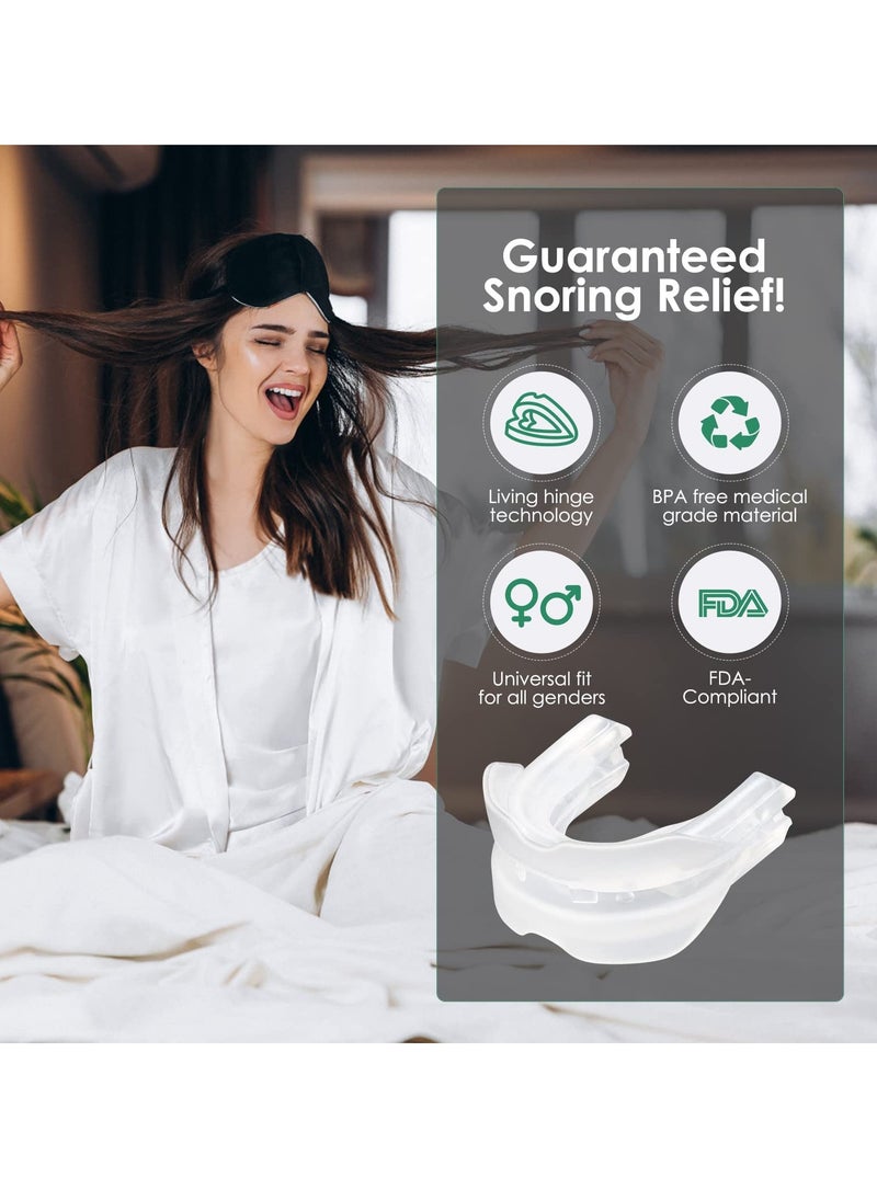 Excefore - Anti Snoring Device, Helps Stop Snoring Anti Snoring Mouthpiece, Snoring Solution Sleeping Bite Guard, Comfortable and Adjustable Grinding Mouthpiece - Image 1