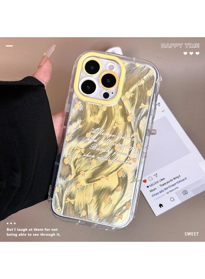 NIBEMINENT Floral Pattern With Thickening And Anti Slip Protective TPU Case Cover For iPhone 14 Pro - Image 2