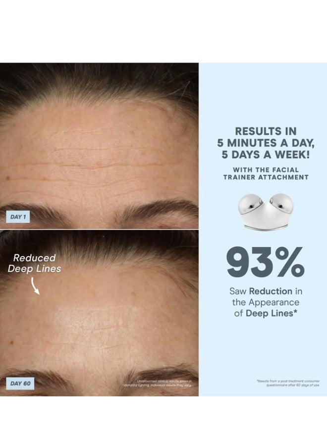 نوفيس مجموعة NuFACE TRINITY+ PRO الكاملة - لشدّ وتحديد وتوحيد لون بشرتك - جهاز ذكي متطور لشدّ الوجه - تتضمن ملحقات (ELE + TWR)، وفرشاة تنظيف، وكريم حريري، وجل مائي - Image 4