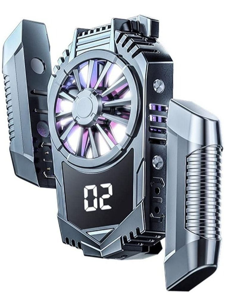 مييلان مبرد الهواتف اللاسلكي الصامت للهواتف المحمولة بتقنية النصف الموصل لجميع أنواع الهواتف من 4.5 إلى 7.5 بوصة للبث المباشر والفلوقات الخارجية والألعاب المحمولة ويتضمن منفذ USB. - Image 1