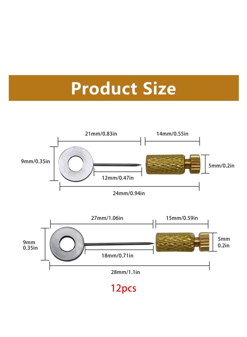 Y&D 12Pcs DIY Leather Located Needles Tools,Position Edges Lock Needle Locking Pin Leathercraft Fixed Suture Handcraft Tools for Fixing The During Auxiliary Stitching - Image 2