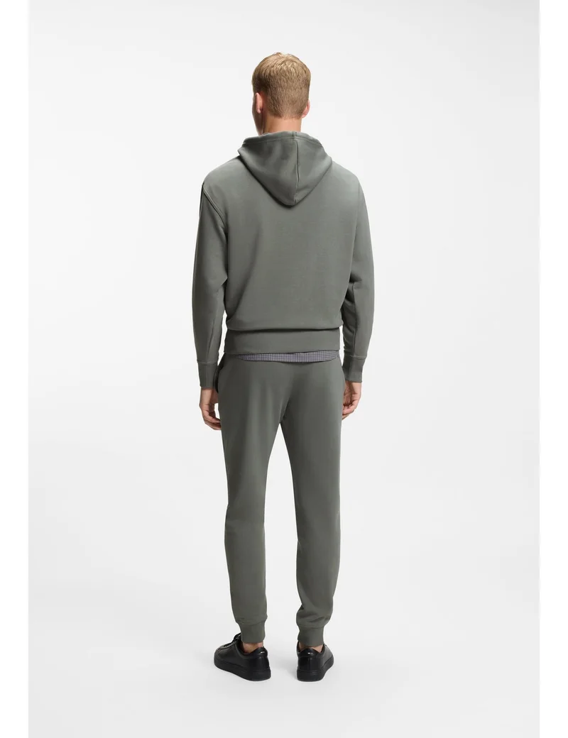 BOSS Open Grey Cotton-terry tracksuit set with contrast logos for Men | Best Price UAE